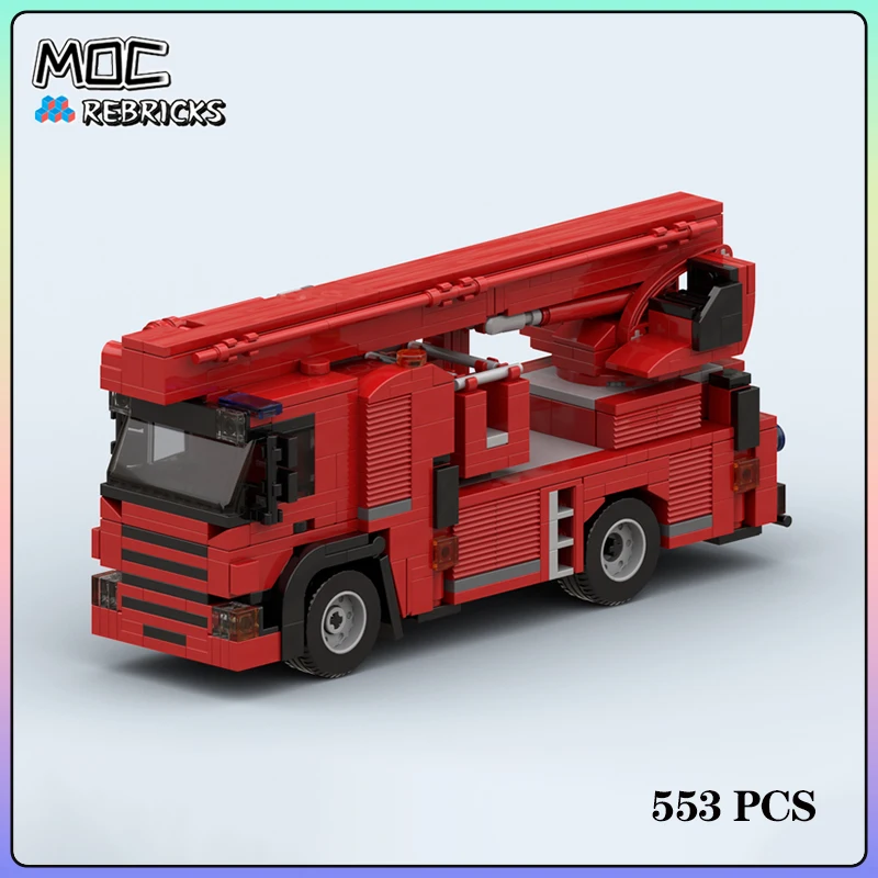 MOC Bricks Papendrecht Fire Aerial Platform Building Block Model Kits DIY Originality Puzzle Assembling Display Toys Kid's Gifts