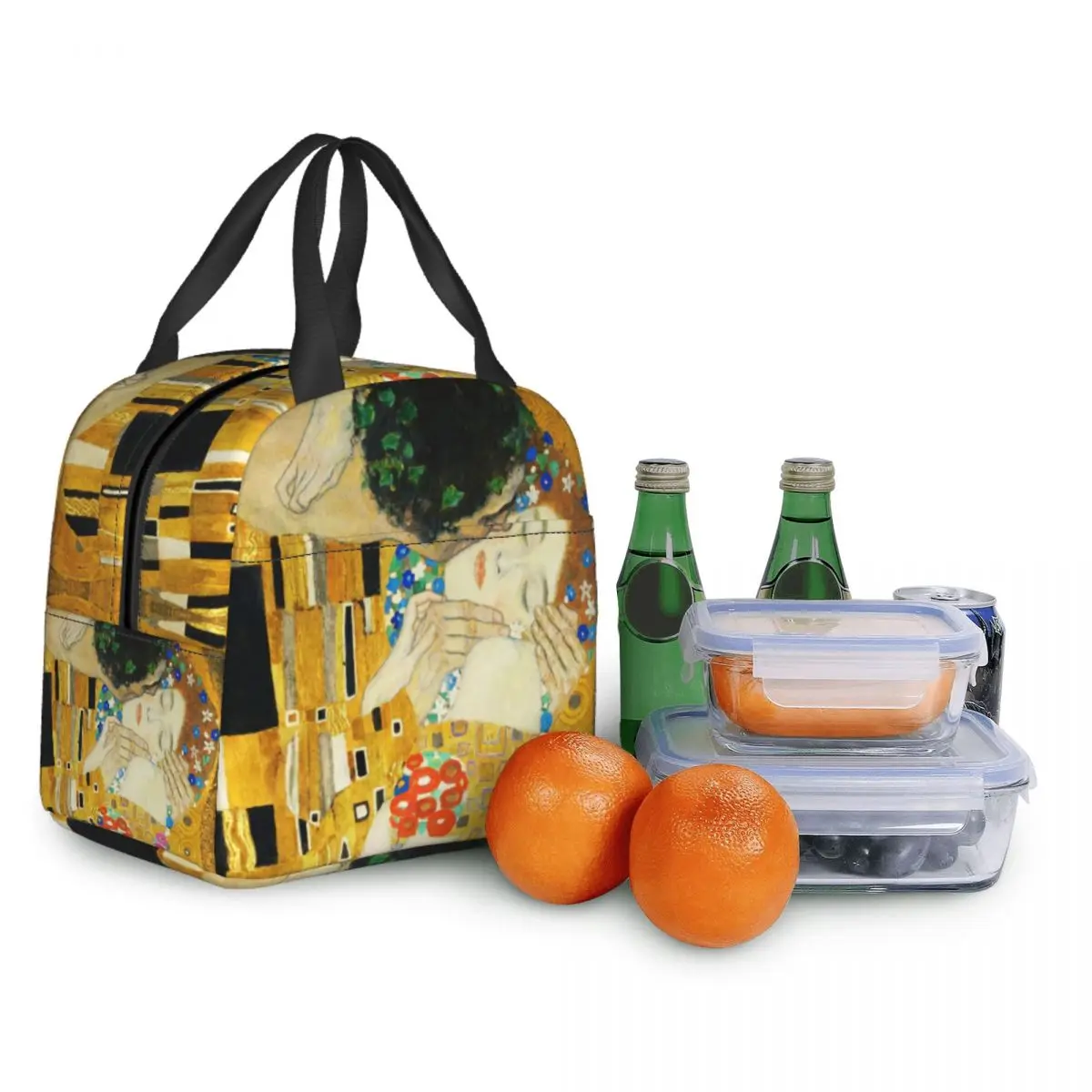 Klimt Kd'appareils-Sac isotherme pour femme, fourre-tout portable, glacière thermique, capacité gustative, boîte à lunch artistique, sacs de nourriture pour le travail et l'école