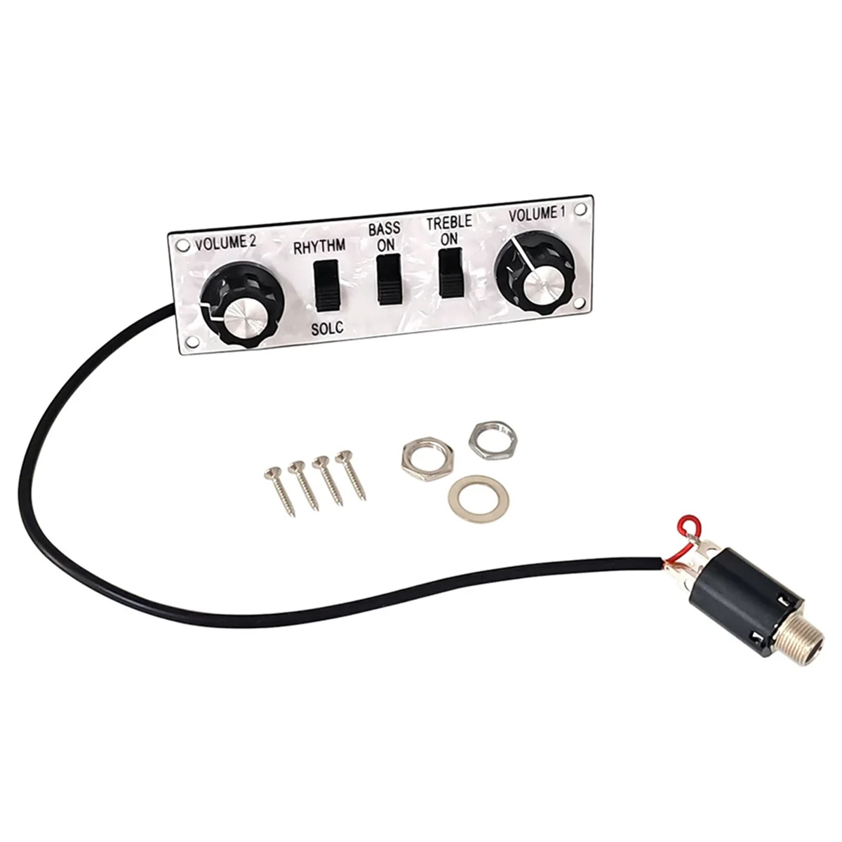 A79G Wired Alloy Control Line Plate with Knobs Violin Bass Guitar Replacement Parts