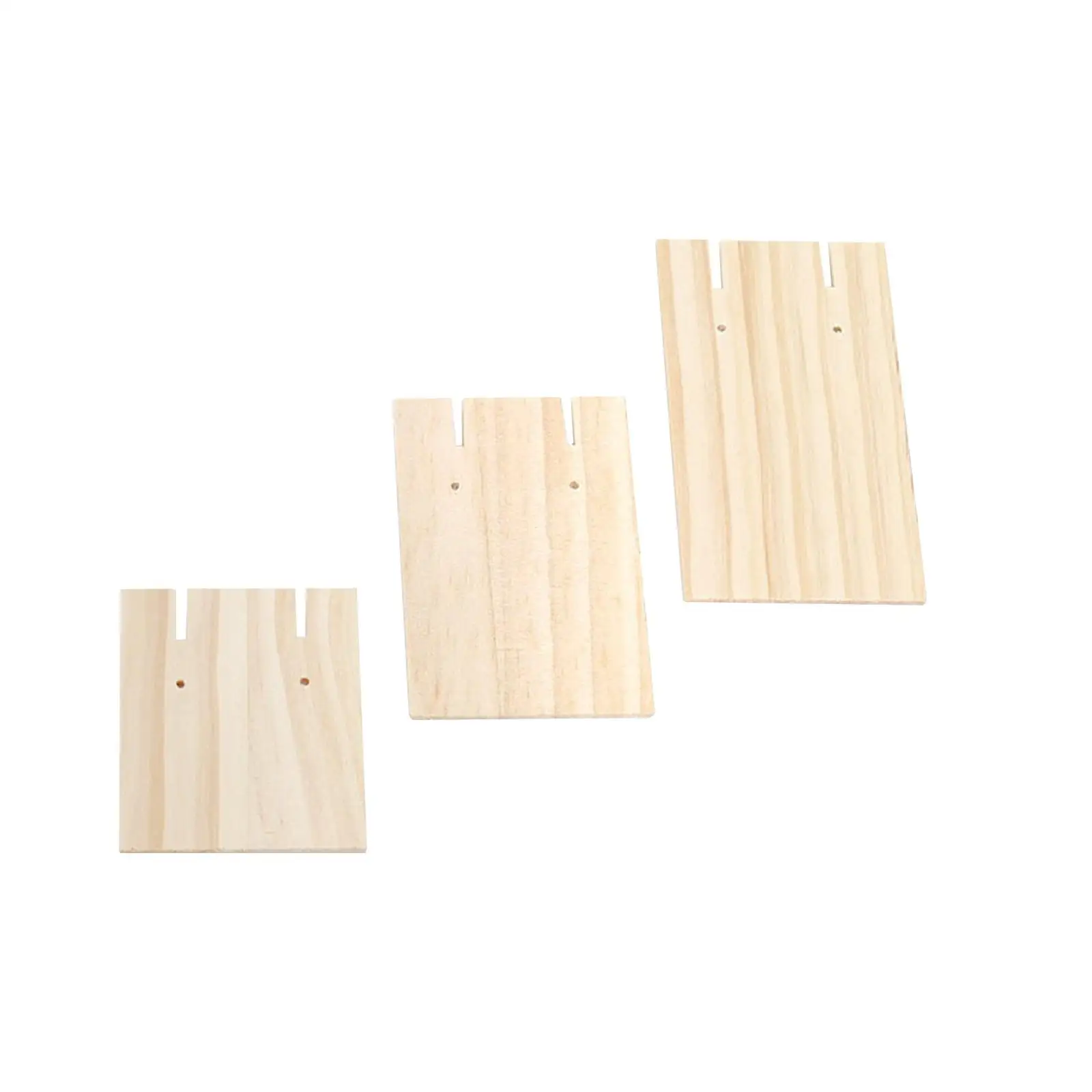 Wooden Earring Display Card for Groove Stand Accs Organizer Decor for Shop