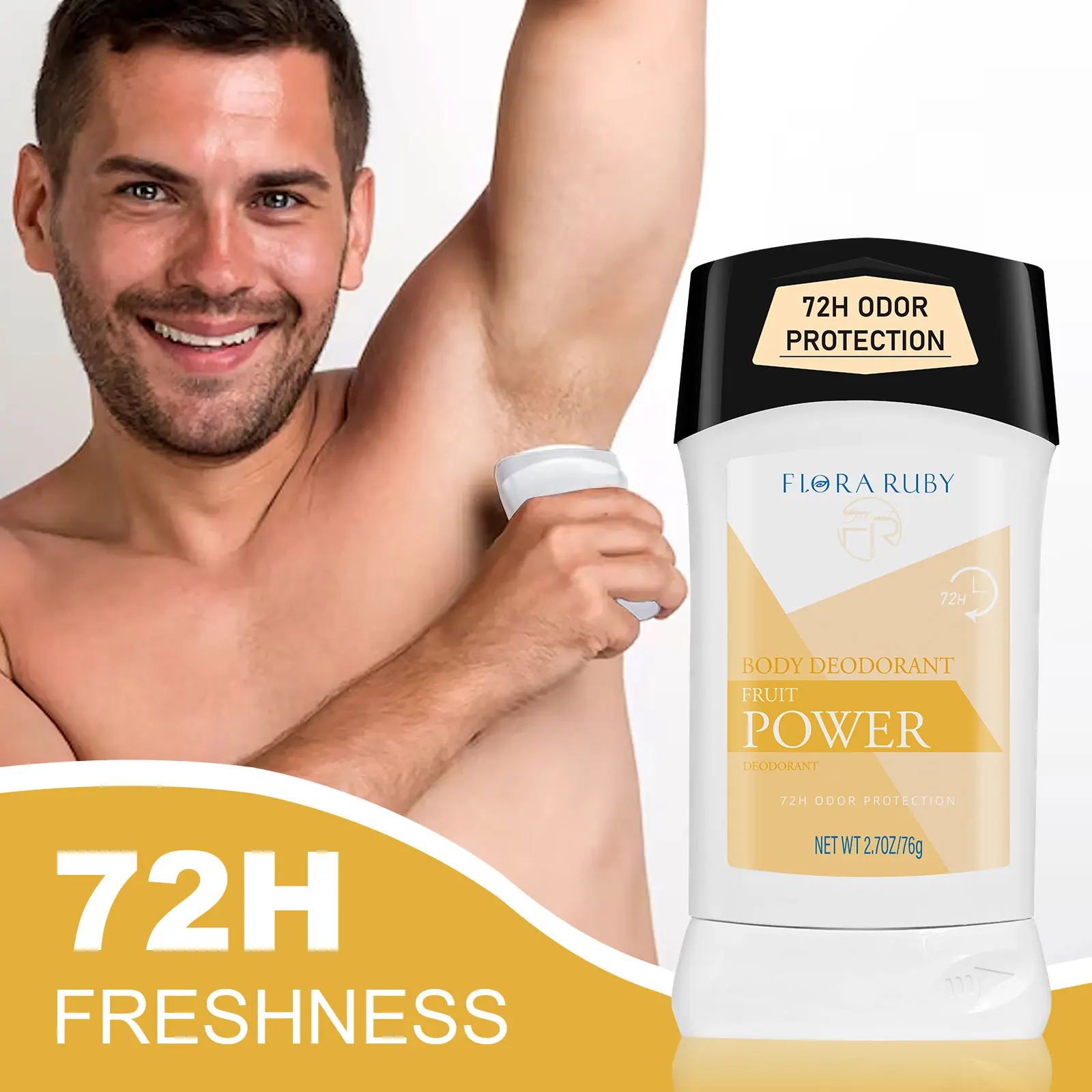 

Aluminum Antiperspirant Deodorant Sticks Women Men High Endurance 72h Sweat Body Odor Remover Antiperspirant Pure Sport Scent76g