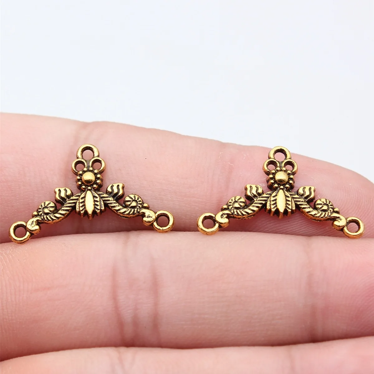 WYSIWYG 20pcs 26x15mm 3 Colors Porous Earrings Connector DIY Jewelry Findings Accessories Wholesale Earring Connector Charms