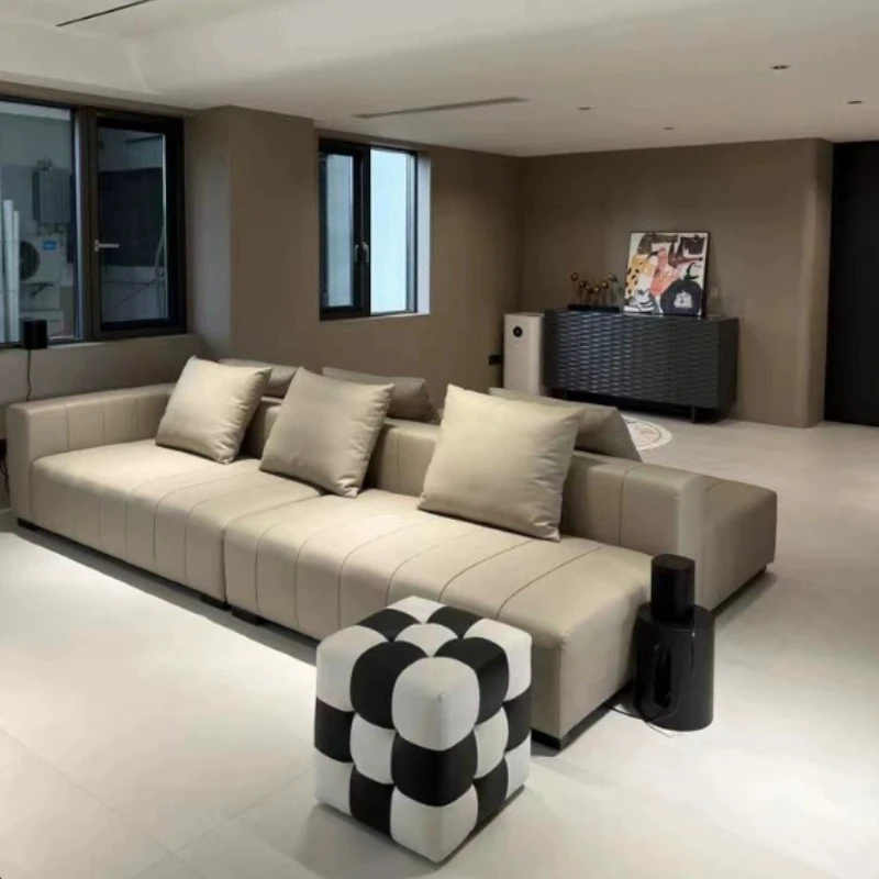 Luxury Lawrence Couchs Deluxe Double-sided Leather Sofa Module Living Room Sofas And Seating Sectional Couch Home Furniture