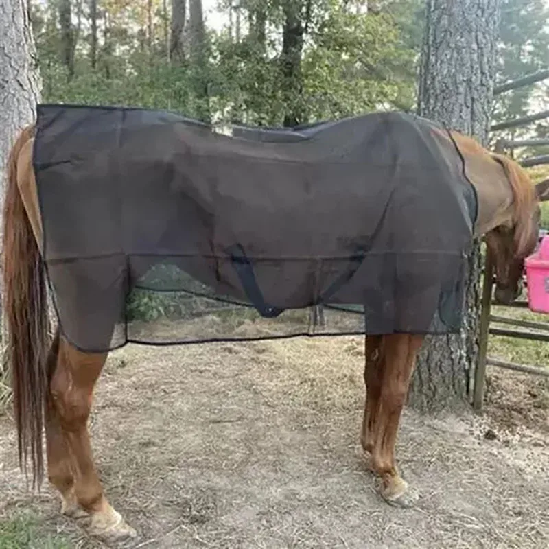 Summer Mosquito-proof Horseback, Mesh Yarn Breathable Sunscreen, Fly-proof and Insect-proof, Wear-resistant Adjustable Stable