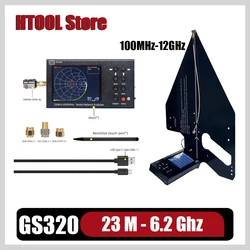 HTOOL GS320 Vector Network Analyzer 6GHz HT8 Log Periodic Antenna 100MHz-12GHz Measuring Voltage Standing Wave Ratio