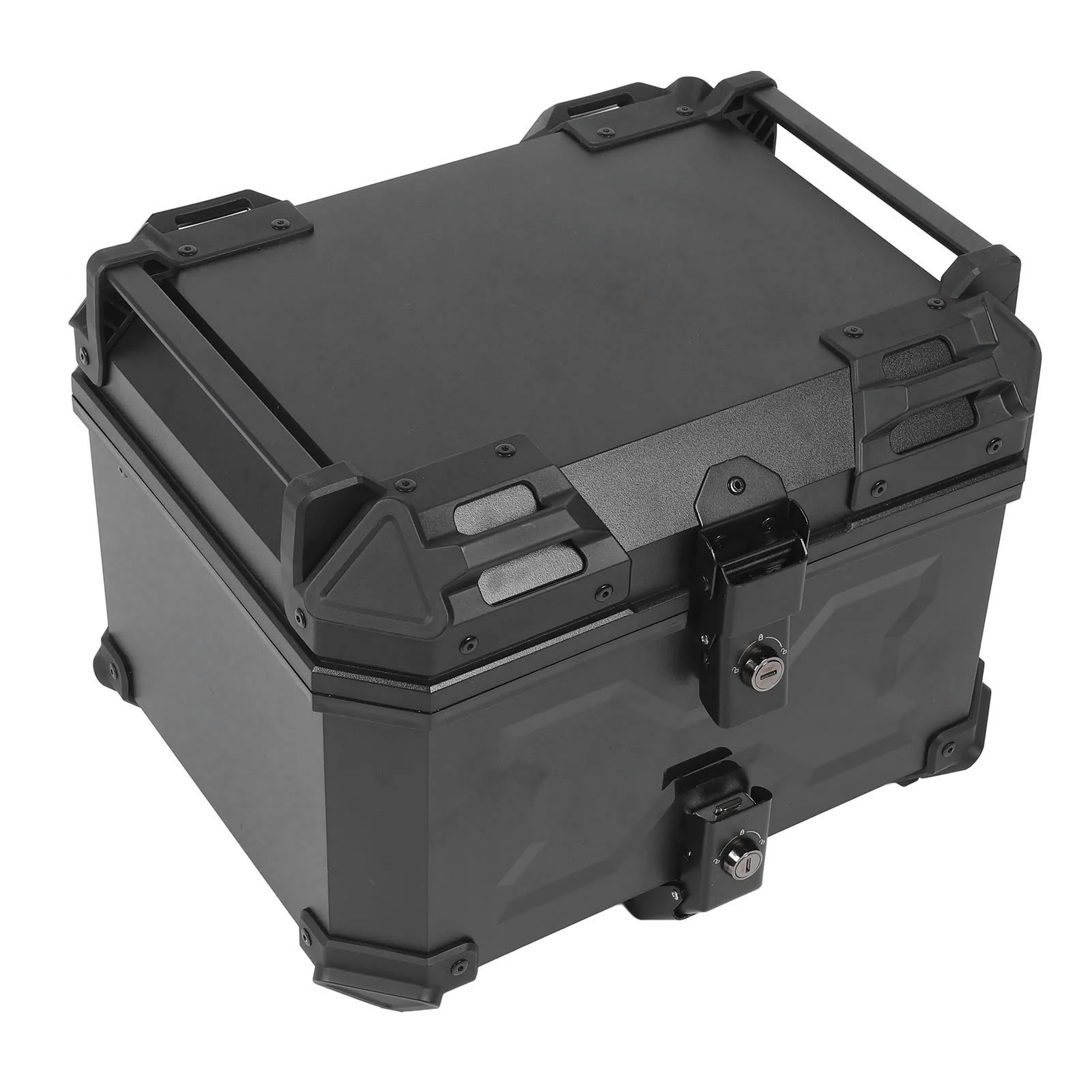 45L Motorcycle Top Box Universal Waterproof Rear Luggage Storage Tool Cases Trunk Tour Tail Box with Quick Release Plate