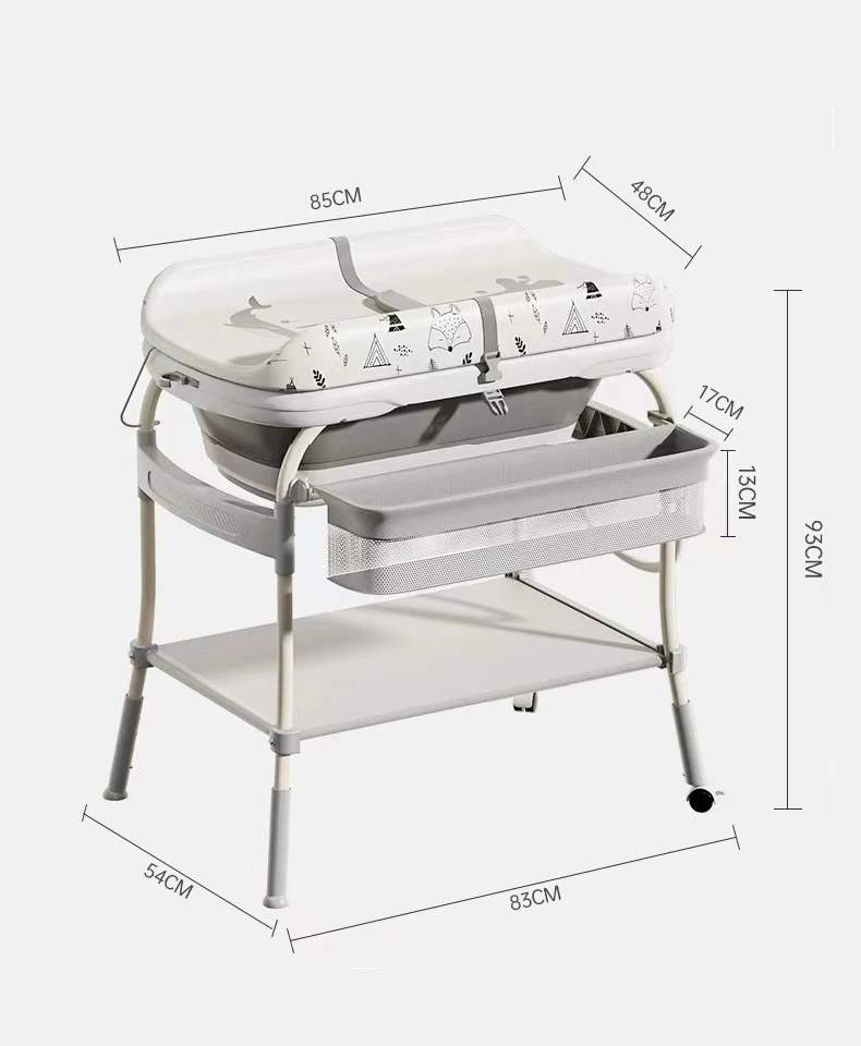 factory price hot selling high quality baby bath tub with changing table for newborn infant 0-12 month babies children 2024