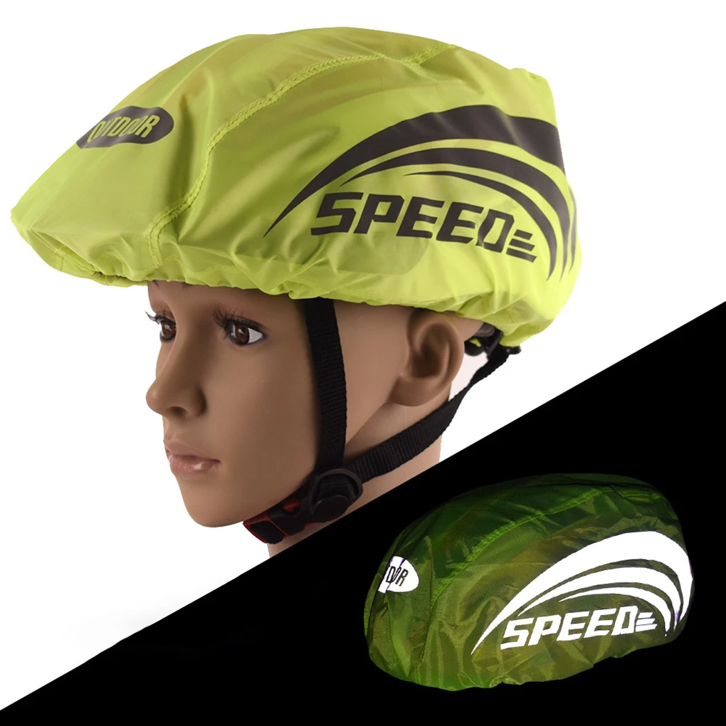 Bicycle Helmet Waterproof Cover With Reflective Strip Cycling MTB Road Bike Helmet Rain Cover Oxford Cloth Protection Cover