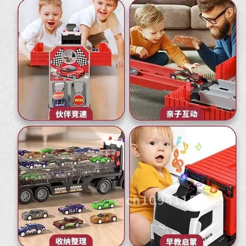 Toy Big Truck Set Racing Track Electric Ejector Orbit Boy Voiture For Autorama Interactive Circuit Car Children Children's