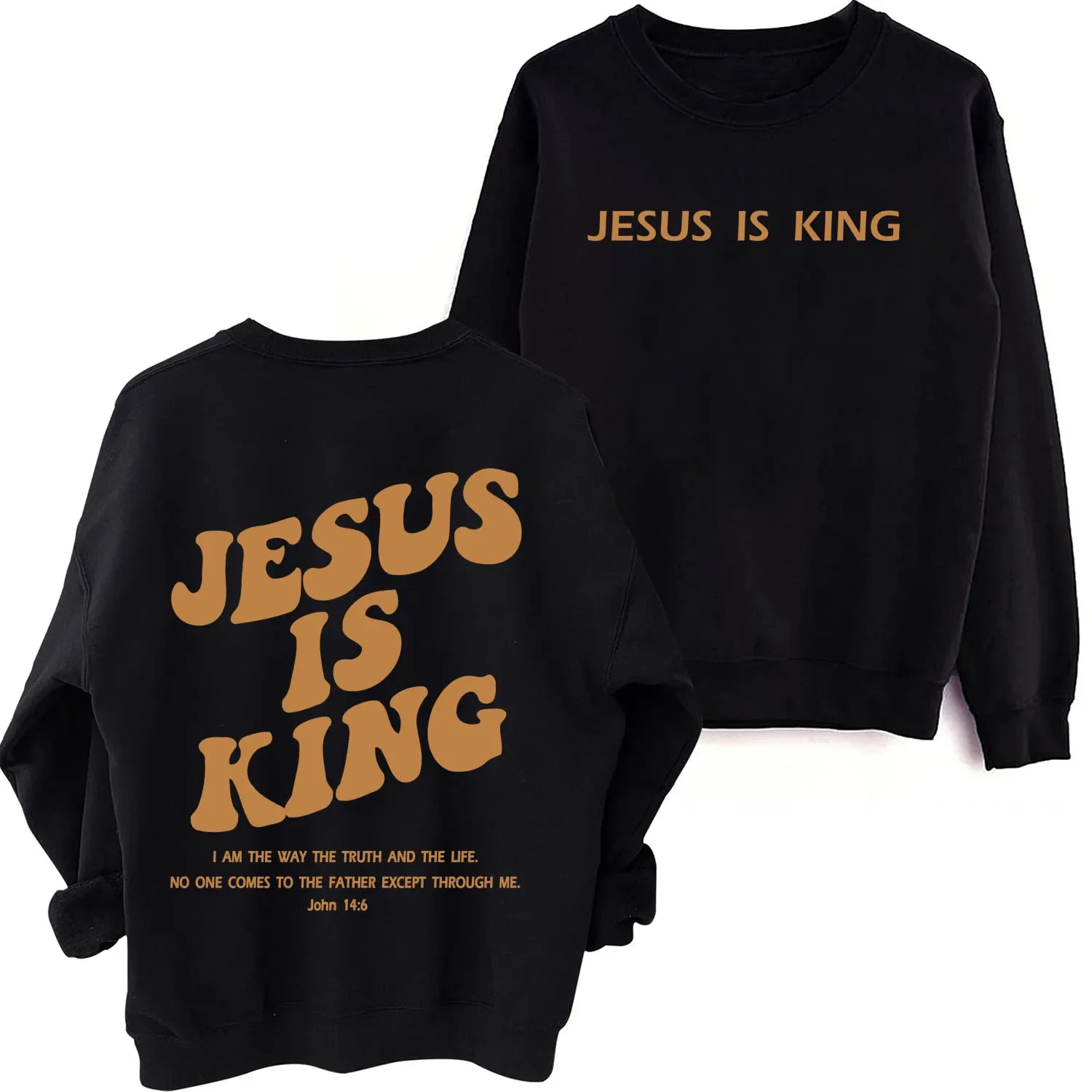 Jesus Is King Sweatshirt Man Woman Oversized Christian Faith Hoodie