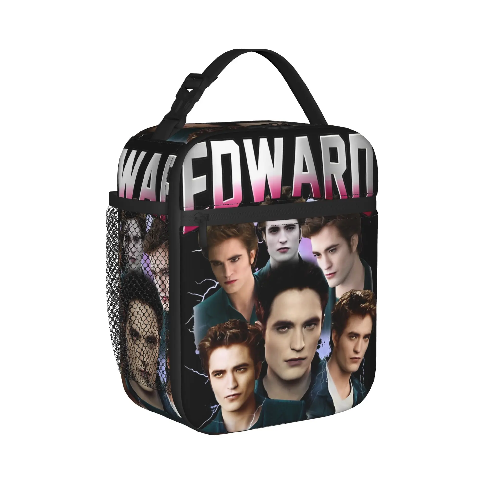 Vintage Edward Insulated Lunch Bag Portable The Twilight Saga Lunch Container Thermal Bag Tote Lunch Box Beach  Travel Men Women