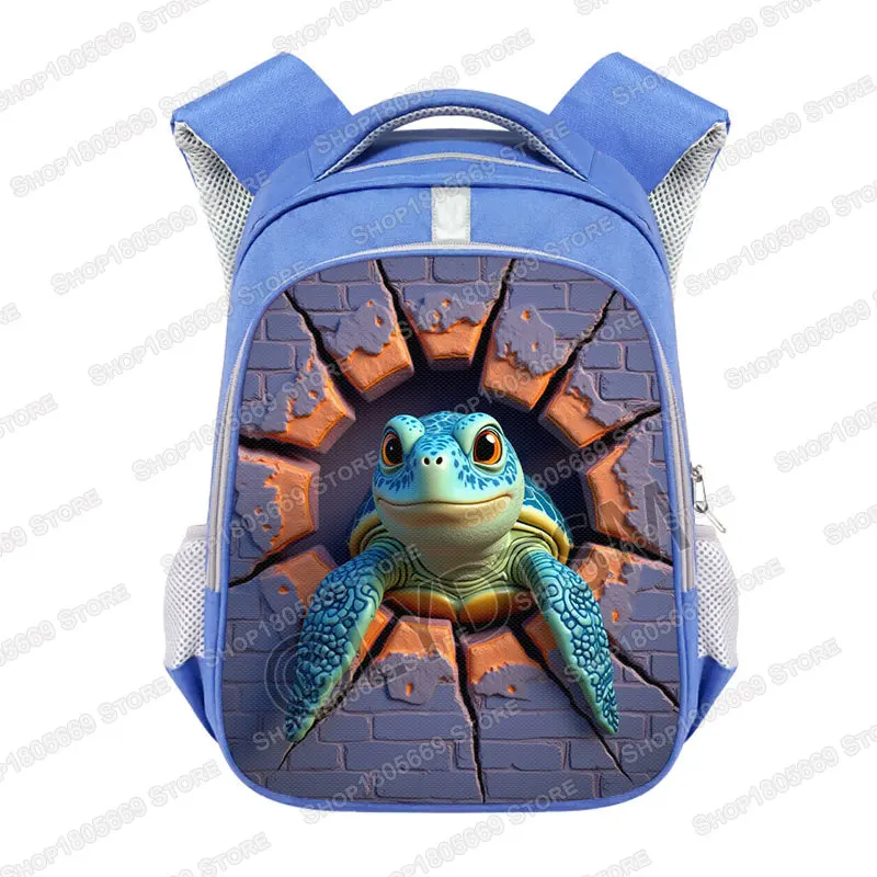 Cute Animal Breaking The Wall Print Backpack for Teenager Dog Panda Cat Boys Girls Rucksacks Children School Bag Laptop Bags