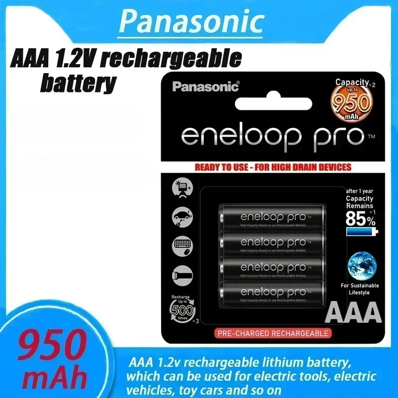 

8-32PCS100% NEW Panasonic Eneloop Original Battery Pro 1.2V AAA 900mAh NI-MH Camera Flashlight Toy Rechargeable Batteries