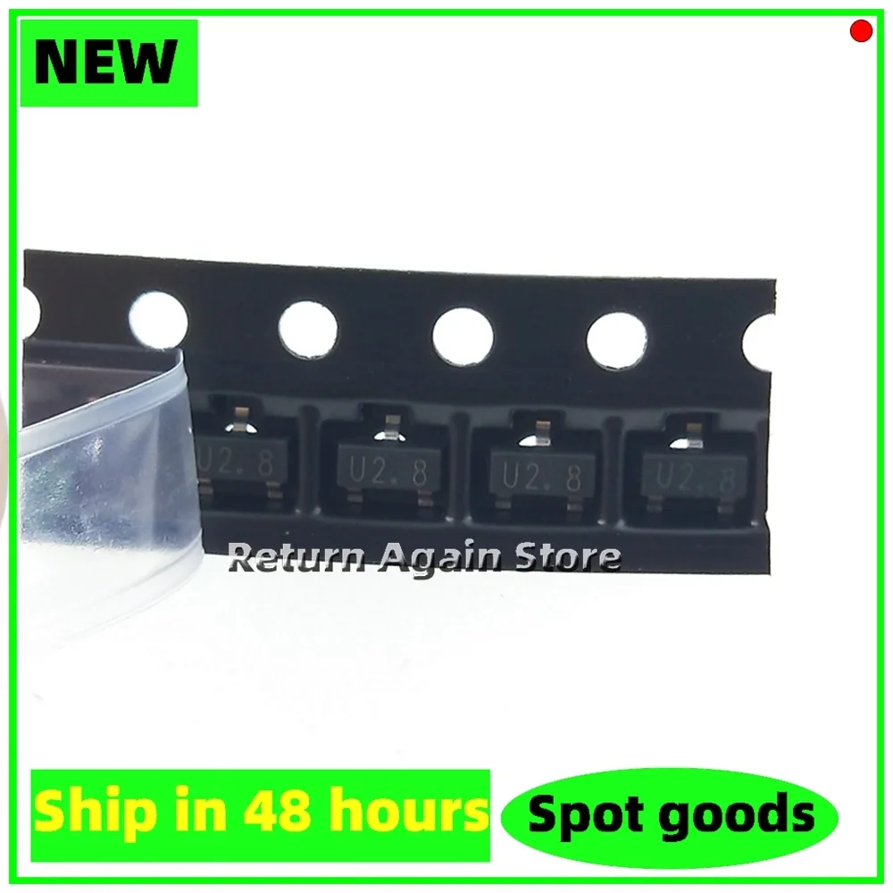 50PCS/LOT SLVU2.8.TCT Marking code ：U2.8 SOT-23 SLVU2.8HTG New ESD/TVS electrostatic protection diode