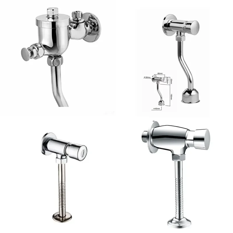 Wall Mounted Brass Double Flush Manual Urinal Valve Button Water Saving Eco Friendly For Bathroom Kitchen