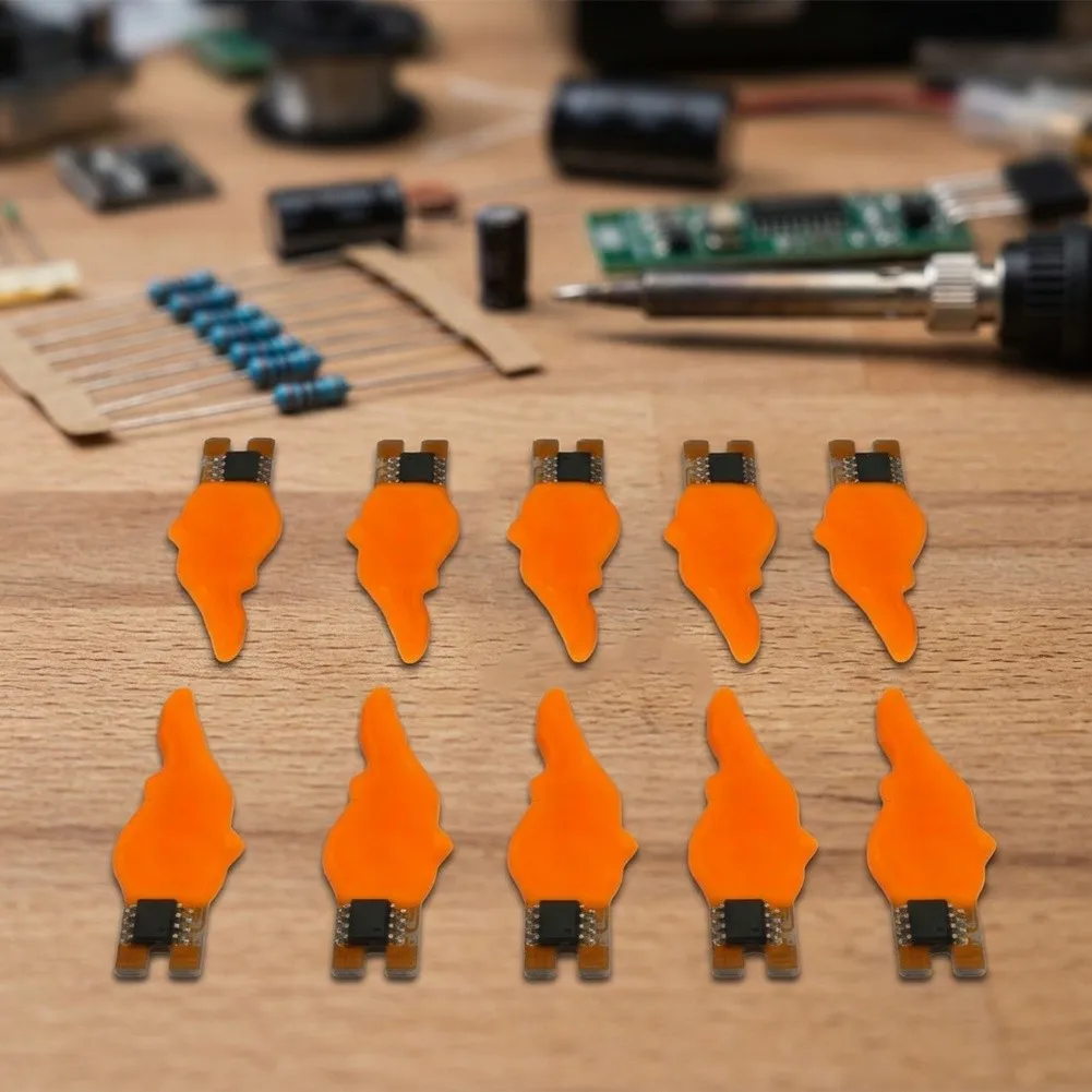 10pcs Flickering Flame LED Circuit=Boards 3.2V-5V Simulation Lamp PCBA Cards For DIY Candle Decor And Buddha Palm Style Lighting