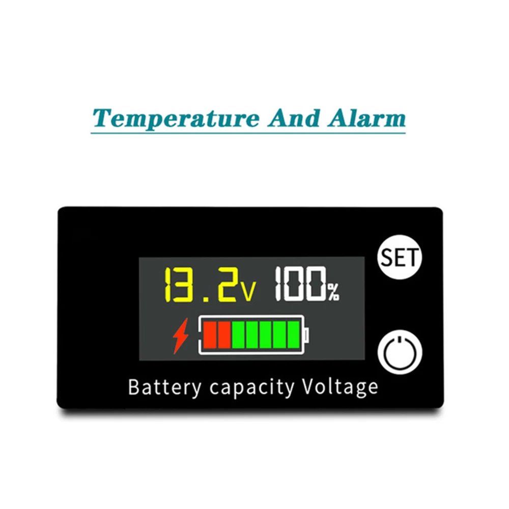 DC Battery Voltmeter DC 8V-100V Capacity Indicator Power Meter Lithium LiFePO4 Lead-acid Cell 12V 24V 48V for 6133A LCD Battery