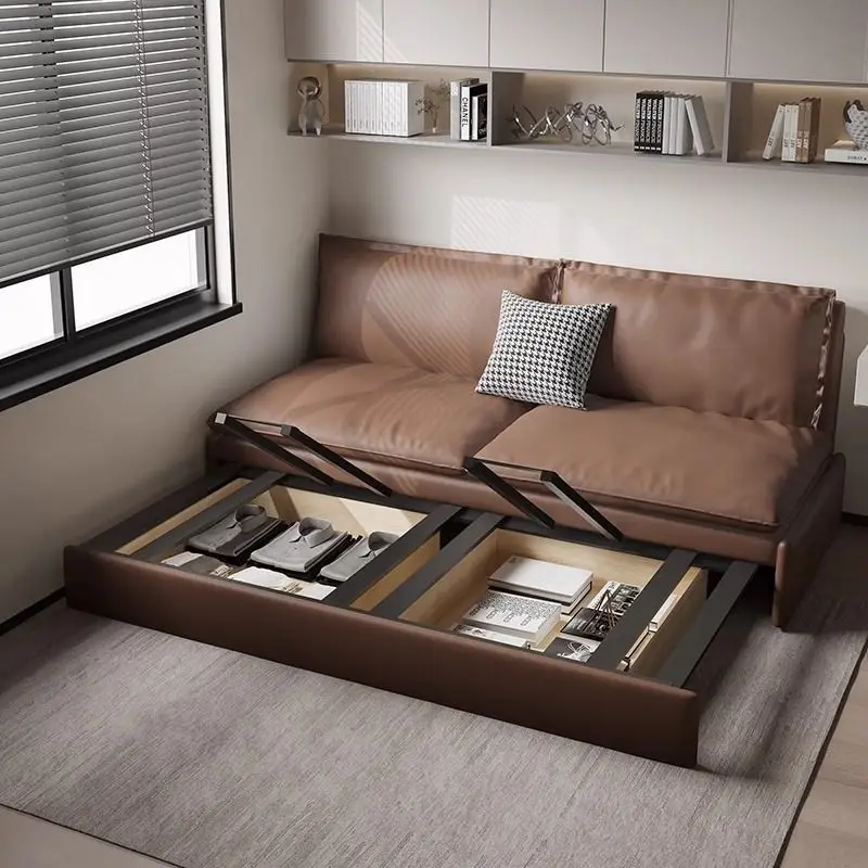 Dual-purpose folding cream wind living room multi-functional cat claw cloth book room single person