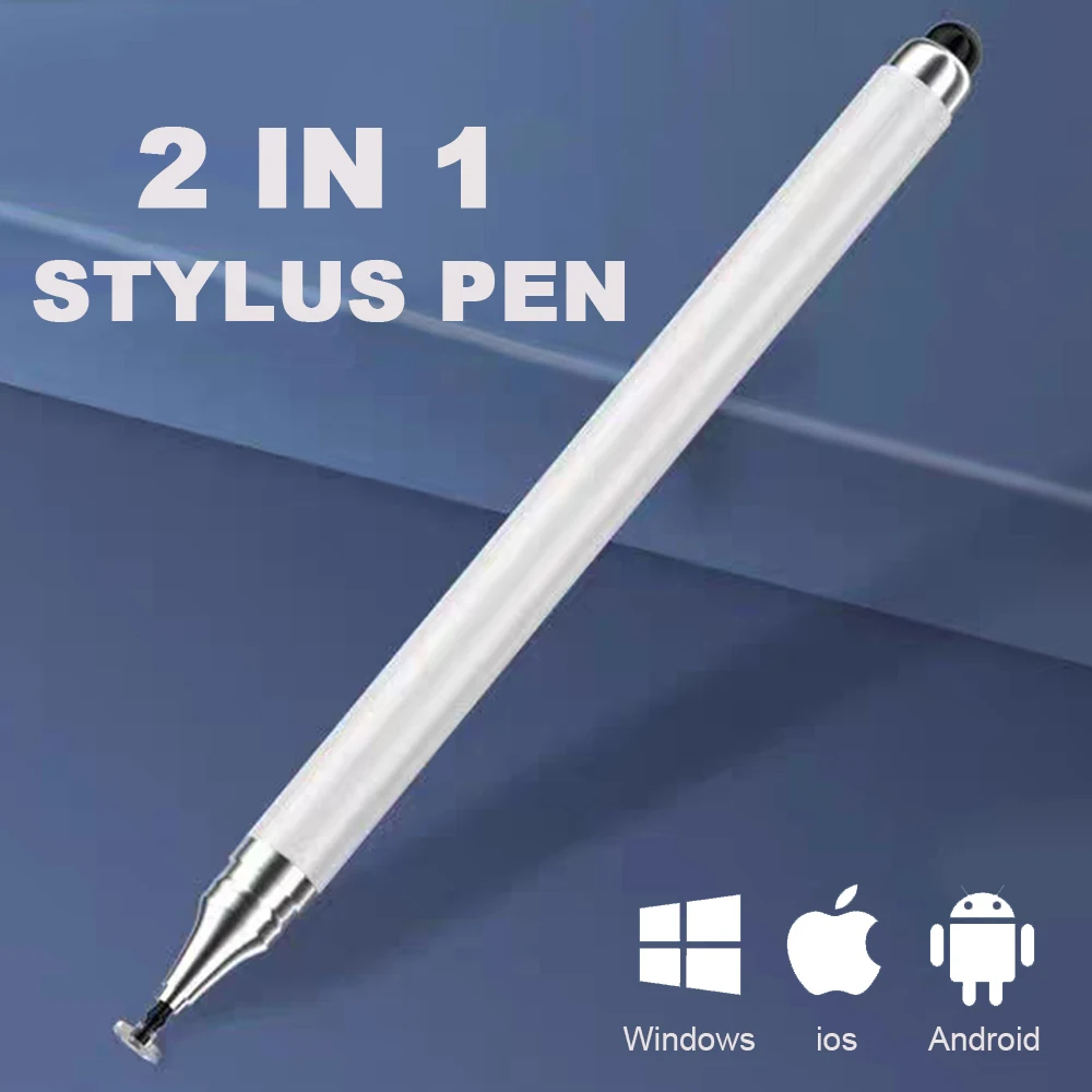 Universal 2 in 1 Stylus Pen For iPhone iPad Tablet Capacitive Touch Pencil For Samsung Android Phone Drawing Screen Touch Pen