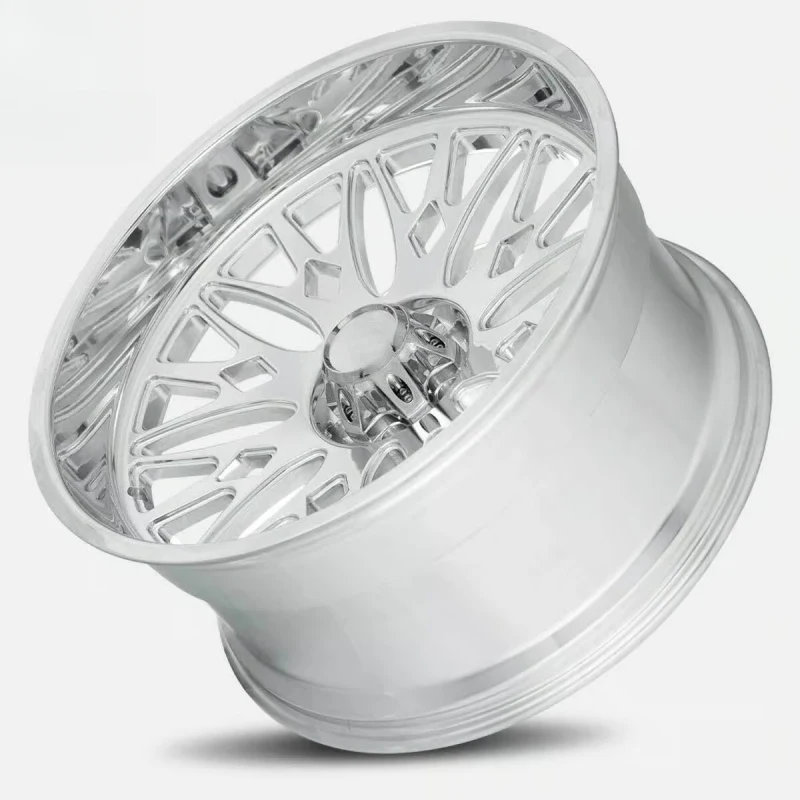 20 22 24 26 28Inch Forged Alloy Wheels Polished Chrome Rims 6x139.7 with Floating Caps