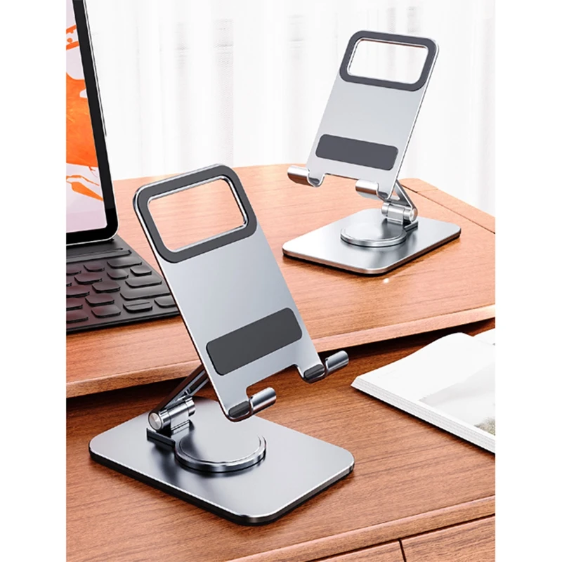 360°Rotatable Phone Holder For Desk, Adjustable Angle Height Phone Stand,Foldable Phone Holder For All Phone Device image 4