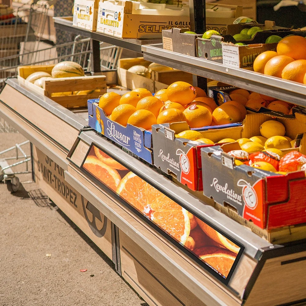 

24 29 37 47.6 Inch Ultra Thin Digital Picture Shop Display Signage Banner Commercial Hanging Double-sided Bar Screens