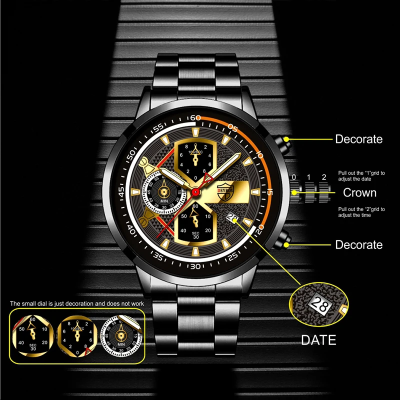 Luxury Brand Men's Fashion Watches for Men Sports Stainless Steel Quartz Wrist Watch Male Clock Man Dressy Watch часы мужские