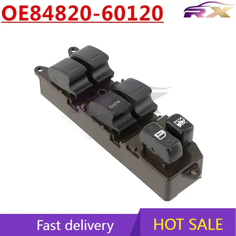 

OEM:84820-60120 Right Drive Power Window Master Control Switch For 1998-2002 Toyota Land Cruiser