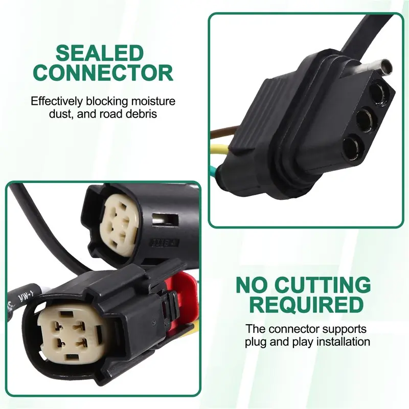 C01SF02-C56327 Connector Trailer Wiring Harness 4-Pin Hitch Kit For Jeep Grand Cherokee 2022-2025 Cherokee L 2021-2025