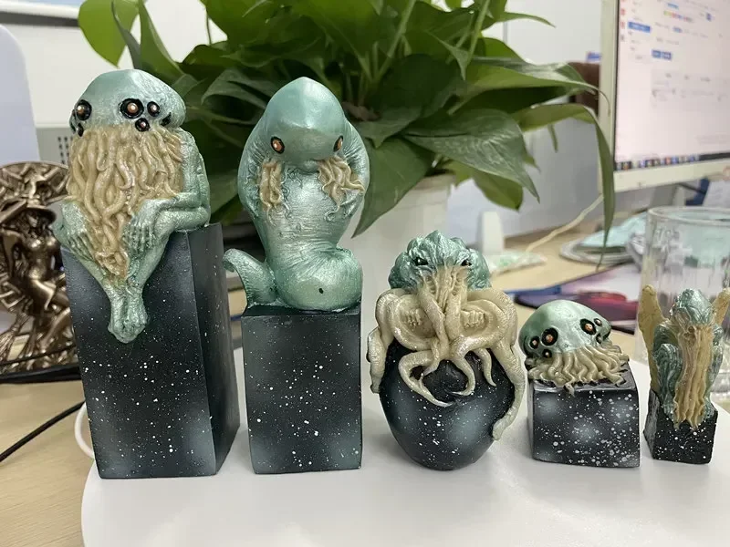 [VIP] 5 pçs/set Filme Cthulhu Thinker Garagem Figura de Resina estátua Modelo casa Sala Mesa Decoração Presentes para Crianças brinquedo