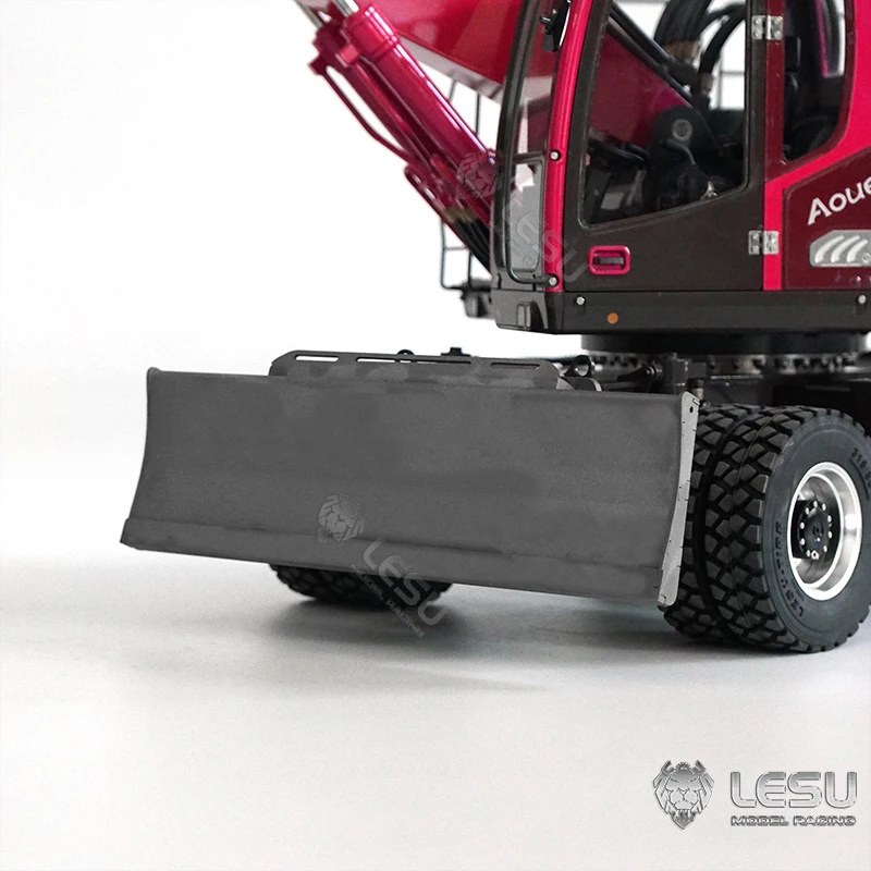 Modello di macchine edili 1/14 Escavatore a ruote LESU aggiornato con pala anteriore interamente in metallo fai da teRD-A0006