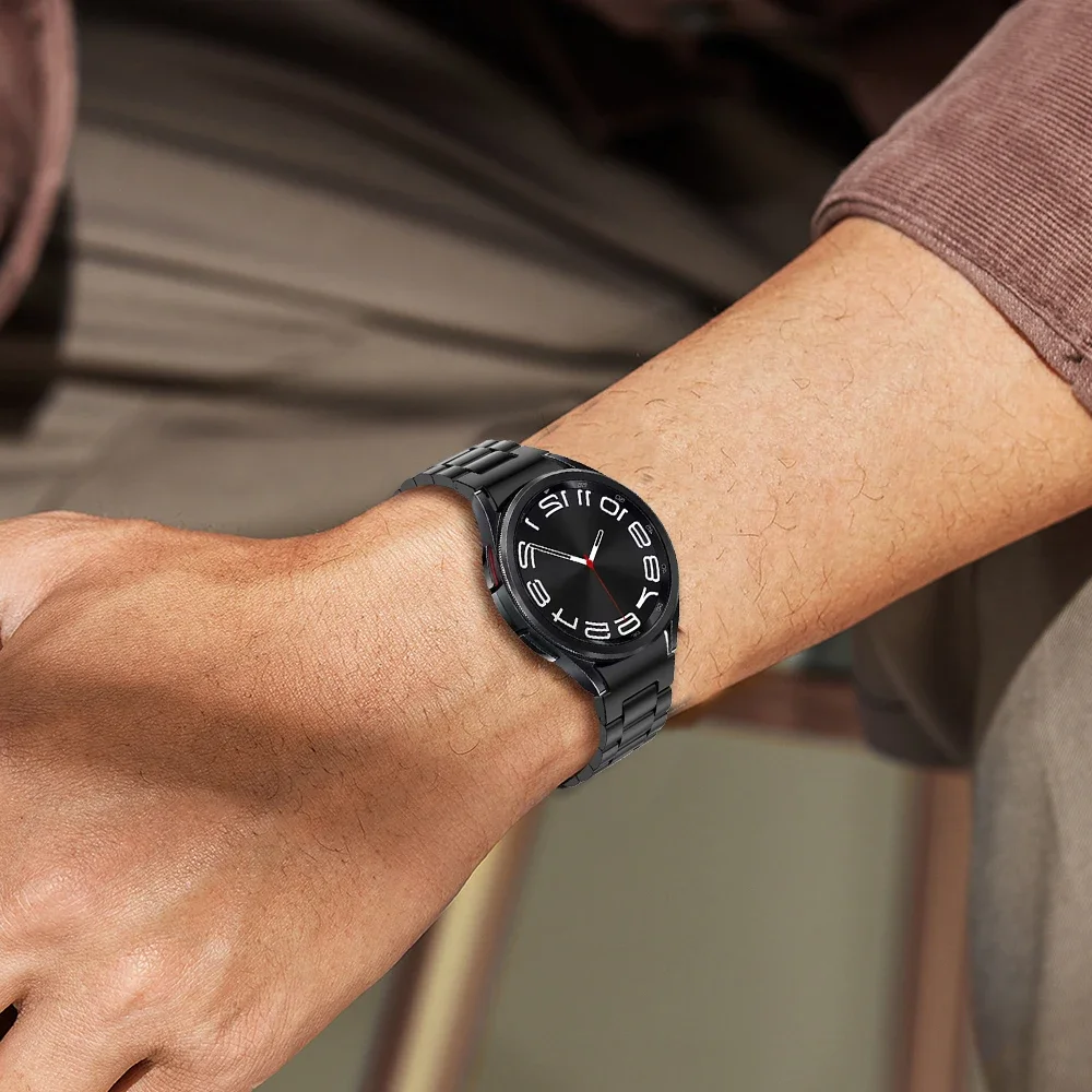 Quick Fit Stainless Steel Strap for Samsung Galaxy Watch 7 6 5 4 40mm 44mm Band Metal Bracelet for Galaxy Watch 6Classic 43/47mm