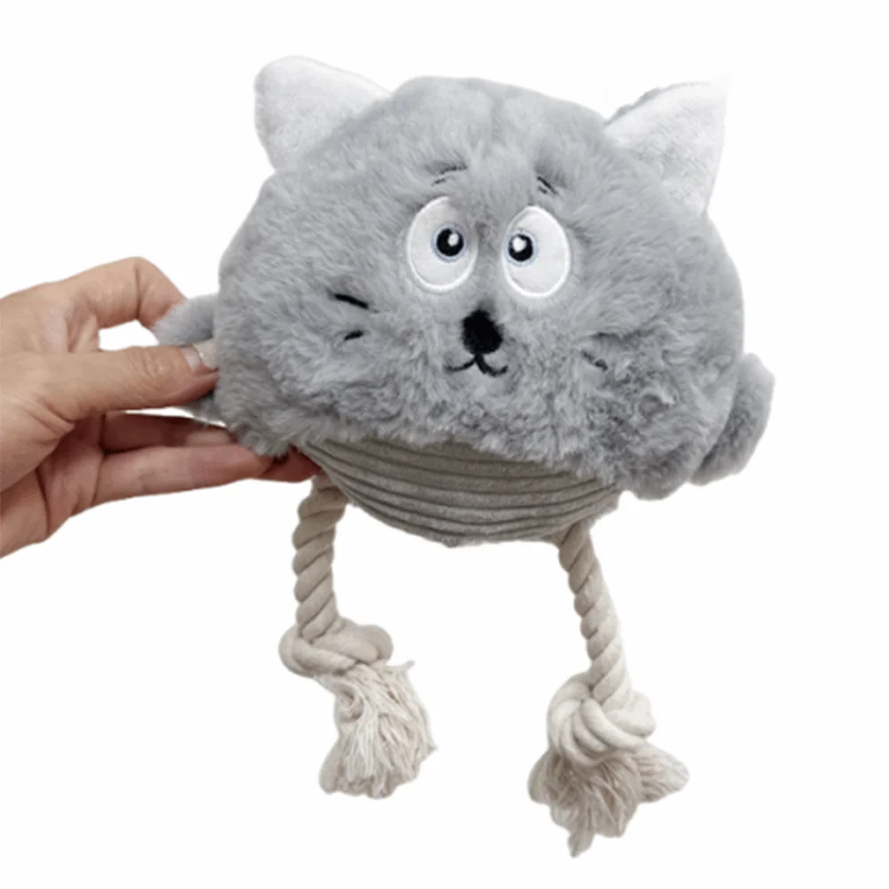 

Creative Squeaky Dog Toy Animal Shape Bite-resistant Cleaning Tooth Chew Toy Cartoon Portable Pet Squeeze Sound Toy