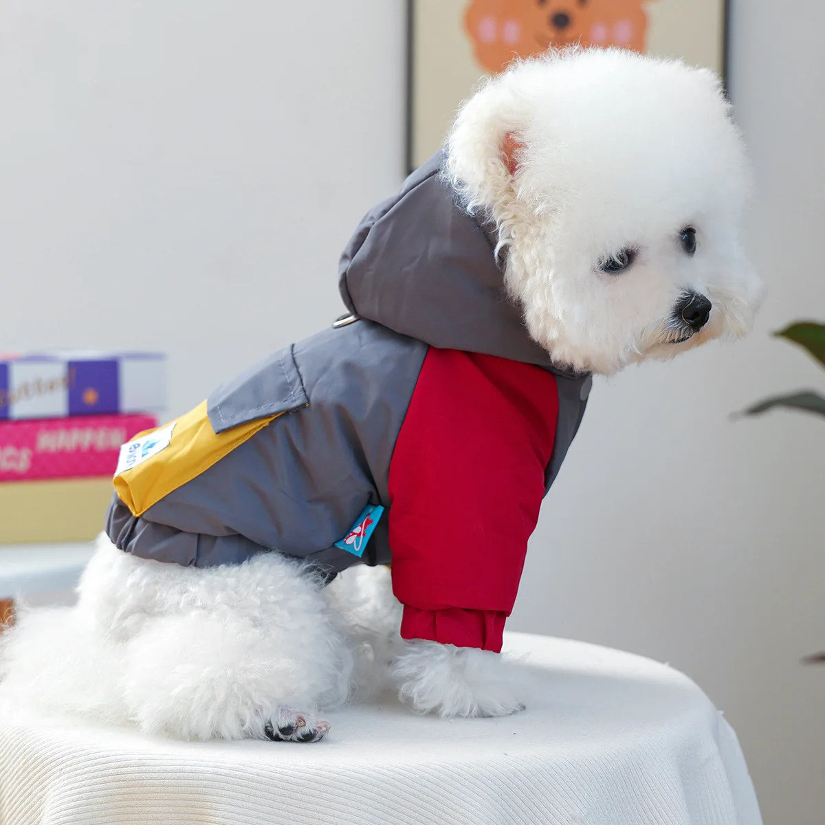 

Pet Small Medium-sized Dog Clothes Autumn Winter New Style Fleece-lined Thickened "Wang Wang Explorer" Dog Cotton Jacket