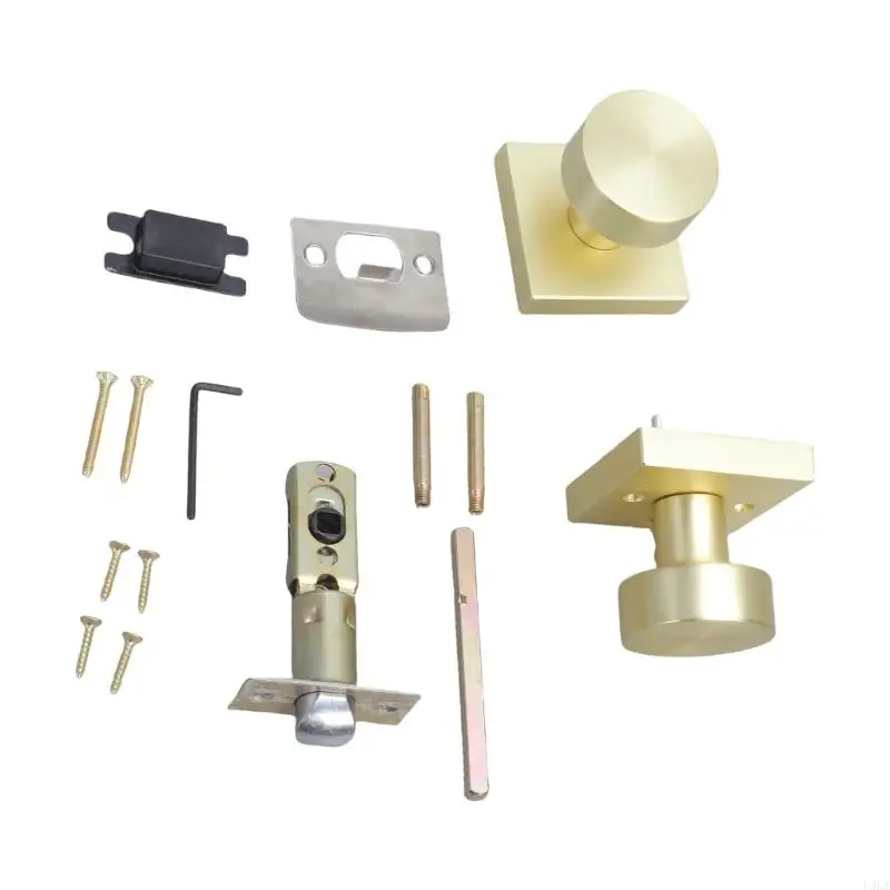 

U4LA Practical Satins Brass Door Knobs Accessory for Modern Home Decoration