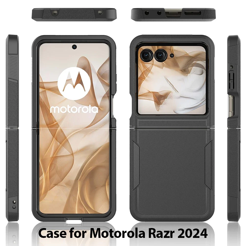 Luxury Armor Shockproof Silicone Protection Hard Phone Case for Motorola Moto Razr 50 Razr 2024 Cover Razr50 Razr2024 Hard Shell