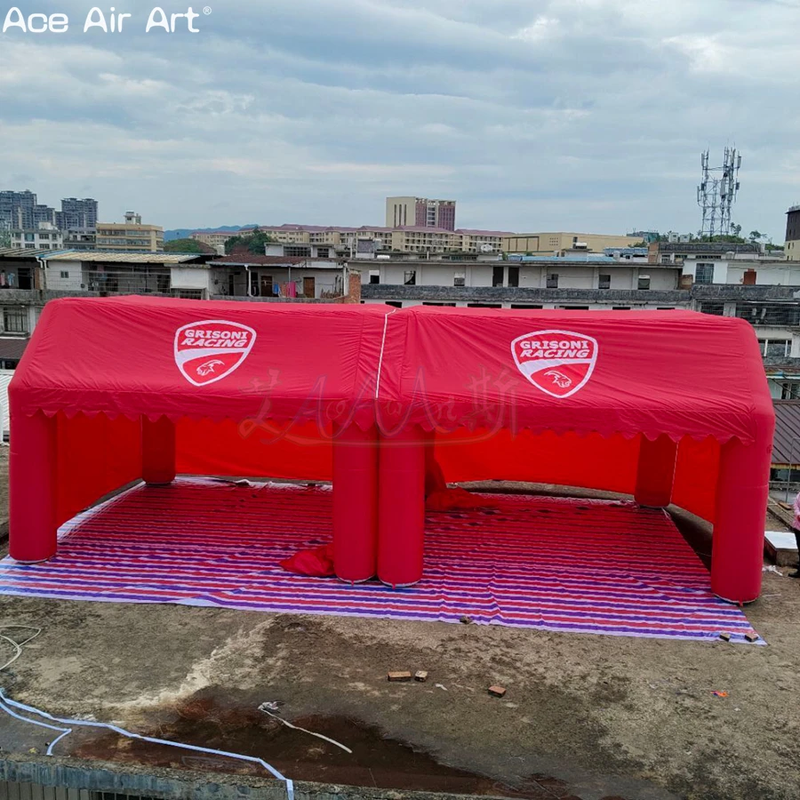 Huge red inflatable arch tent with customizable logo for trade shows,exhibition and opening ceremonies