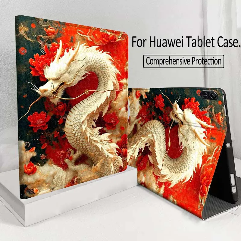 

Anime Art Dragon Design For Huawei MatePad M5 T5 SE 11 Pro Honor Tab 5 V7 V8 X9 GT 10.1 10.8 Inch Tablet Case Cover