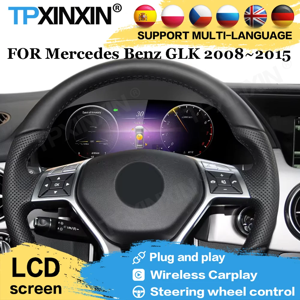 

Digital Performance Display Dashboard Speed Table Car Virtual For Benz GLK 2008 2009 2010 2011 2012 2013 2014 2015 Meter Screen