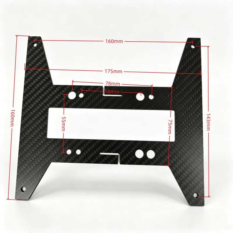 Anycubic Kobra3 Y Axis Carbon Fiber Plate Upgrade Build Plate 3MM Thickness for K3C 3D Printer