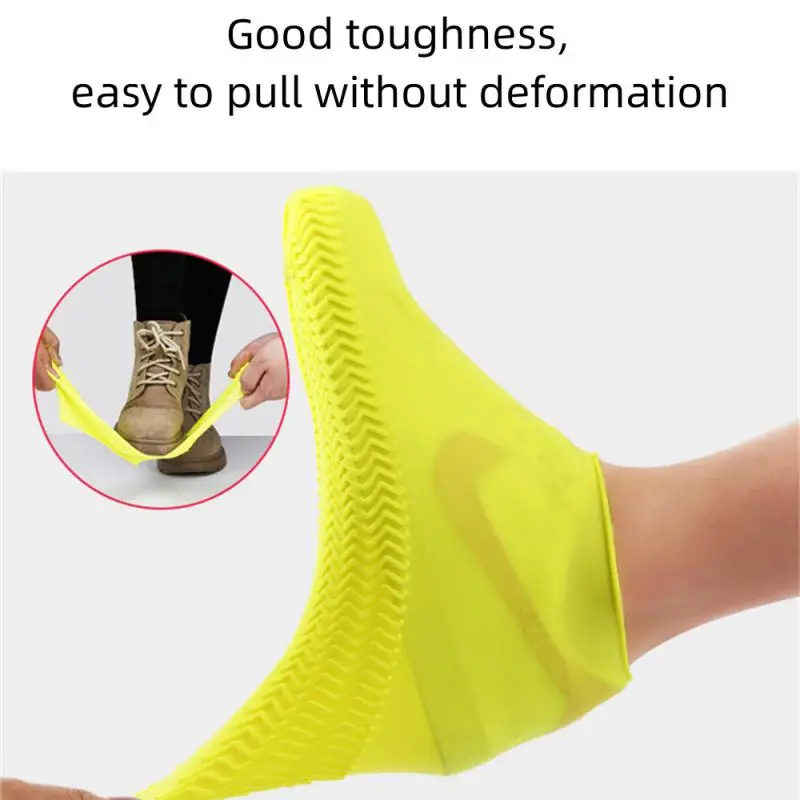 Silicone WaterProof Shoe Covers Reusable Rain Shoe Covers Unisex Shoes Protector Anti-slip Rain BootS Pads For Outdoor Rainy Day