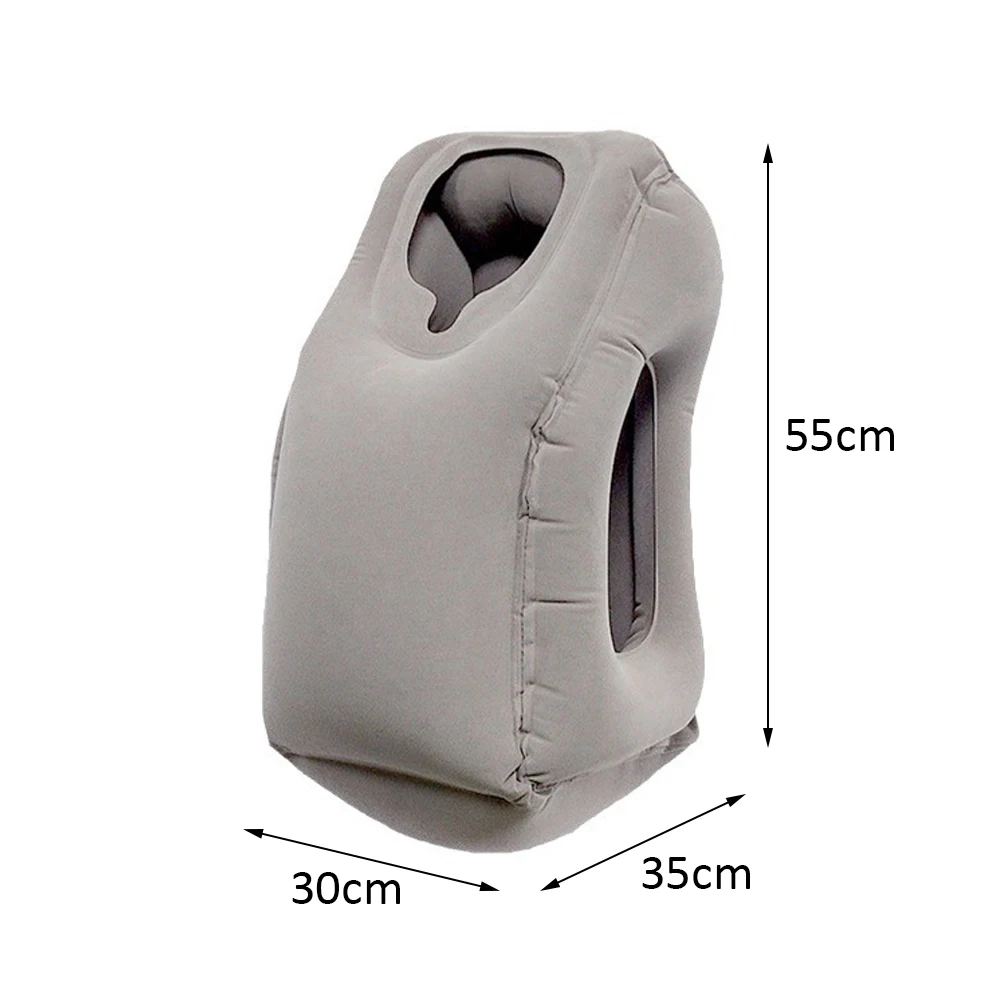 Upgraded Inflatable Air Cushion Travel Pillow Headrest Chin Support Cushions for Airplane Plane Car Office Rest Neck Nap Pillows