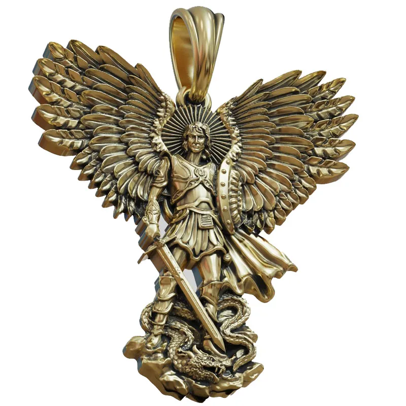 

12 г 3D Священные Крылья и Меч: Крылья Архангела Михаила, меч, змея, подвеска из смеси, сОЛЬНОЕ СТЕРЛИНГ, серебро 925 пробы, высокая мода