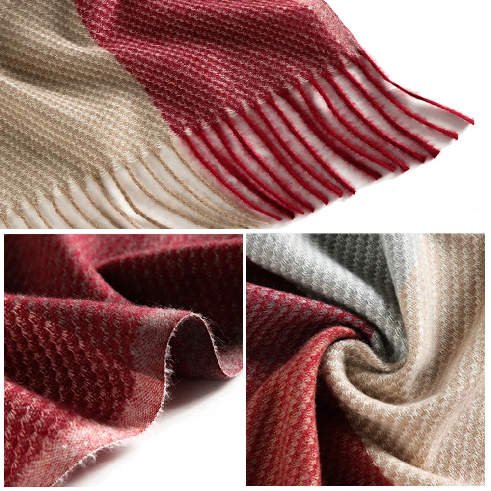 2023 70*180cm Women\'s Scarf Winter Tippet Scarves For Ladies Plaid Shawls Warm British Style Thicken Man Fashion Cashmere Wraps