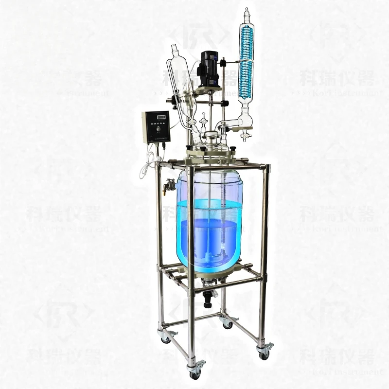 2024 Hot sale Lab Chemical Jacketed Glass Reactor 10L