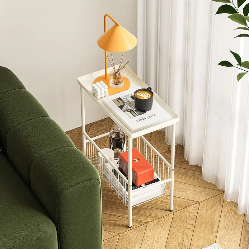 

Balcony Mini Simple Iron Corner Table Simple Home Bedroom Movable Bedside Table Living Room Furniture Minimalist Sofa Side Table