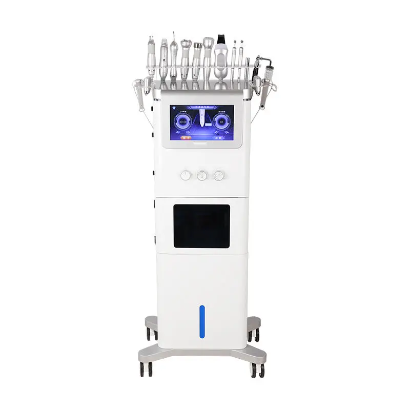 New Upgrade 10 IN 1 Visible Multifunction facial Machine Visible Aqua Peel Cleaning Face Lifting Skin Tightening Beauty Device