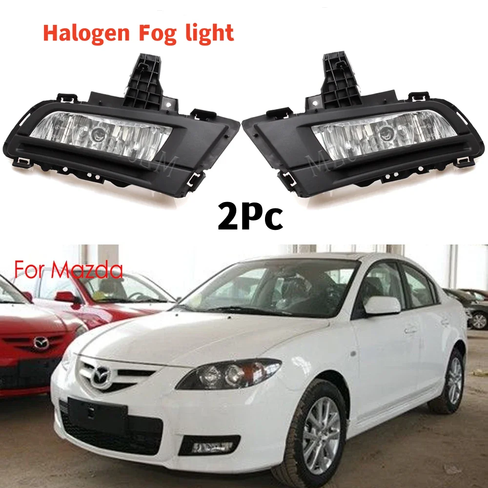 

Front Bumper Fog Lights for Mazda 3 M3 2007 - 2010 Halogen Daytime Running Lamps DRL Headlights Car Accsesories Foglights