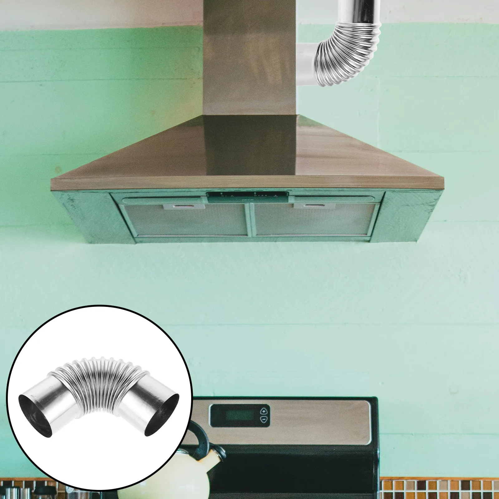 

2 шт. Утолщенные коленчатые соединители из нержавеющей стали для выхлопных труб, фитинги для газовых водонагревателей, удлинители для внутренних дымоходов, дымоходы для печей