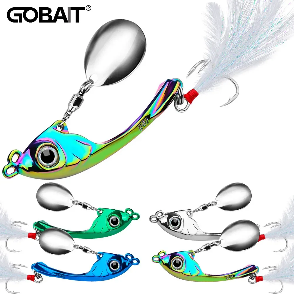 Spinner Bait 7.5g 11g 15g VIB Metal Jig Fishing Lure Trolling Rotate Spoon Wobbler Hook Swivel VIBRATION Sinking Pesca Spinning